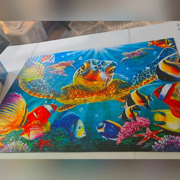 Buffalo Marine Color Tiny Bubbles 1000 pieces 26.75"x19.75" Puzzle - Picture 2 of 4